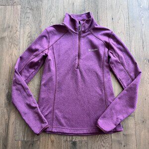 Columbia 1/4 Zip Fleece Pullover Purple Size S Lightweight Cozy Layering Top
